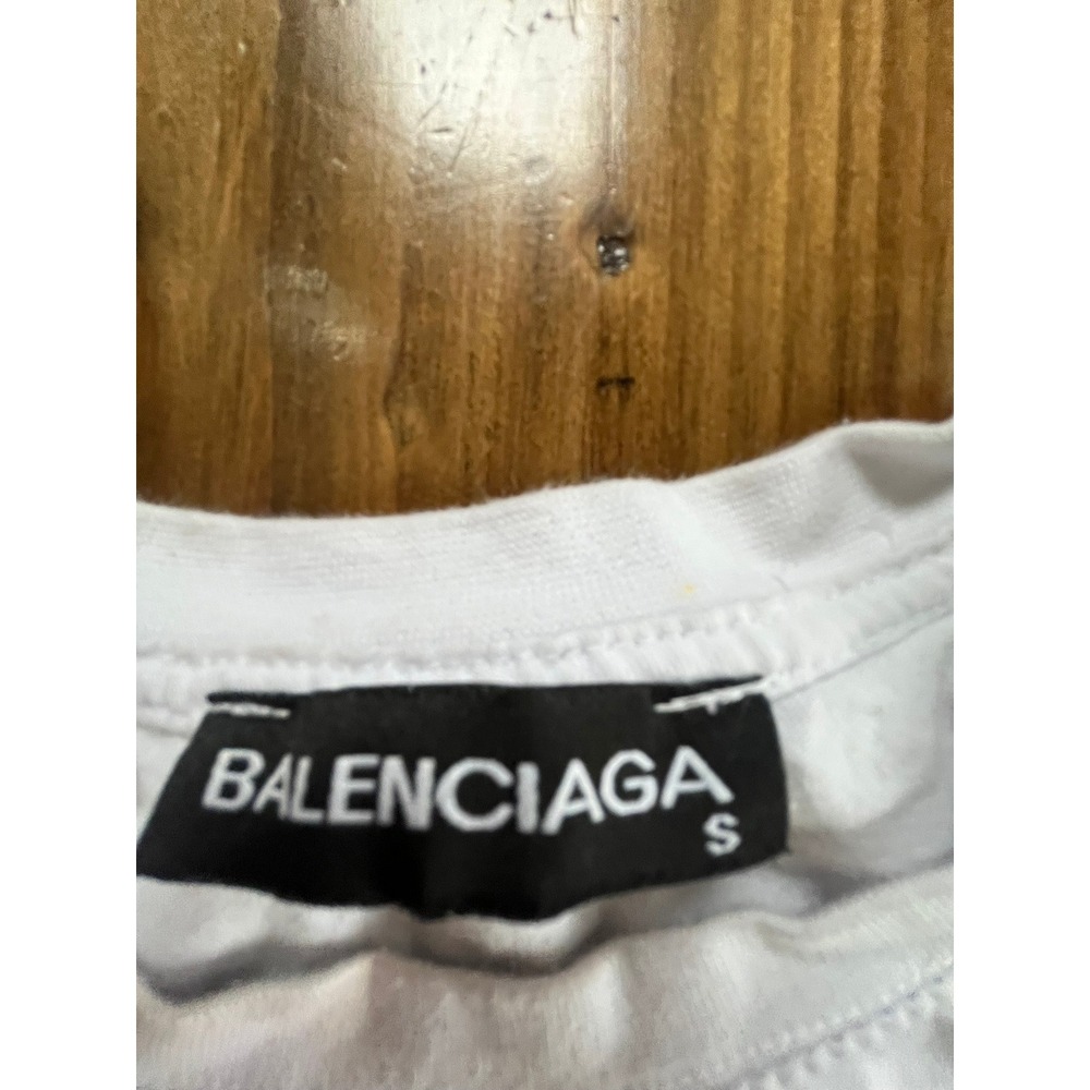 Balenciaga I Love U Graphic T-Shirt White Pink Heart Small Short Sleeve Tee - Picture 3 of 4